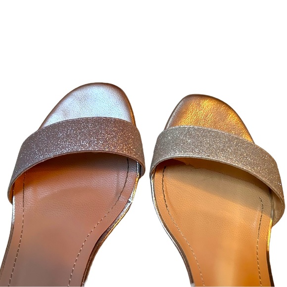 SILVER GLITTER STILETTOS WITH ANKLE STRAP! SIZE 9 WORN 1x - Picture 11 of 16